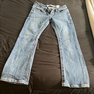 Tin Haul Women's Faded Light Blue Bootcut Jeans